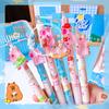 Cartoon Cute Erasable Pen Kawaii Capybara Mechanical Pencil Writing Tools Capybara Gel Pen  Kids