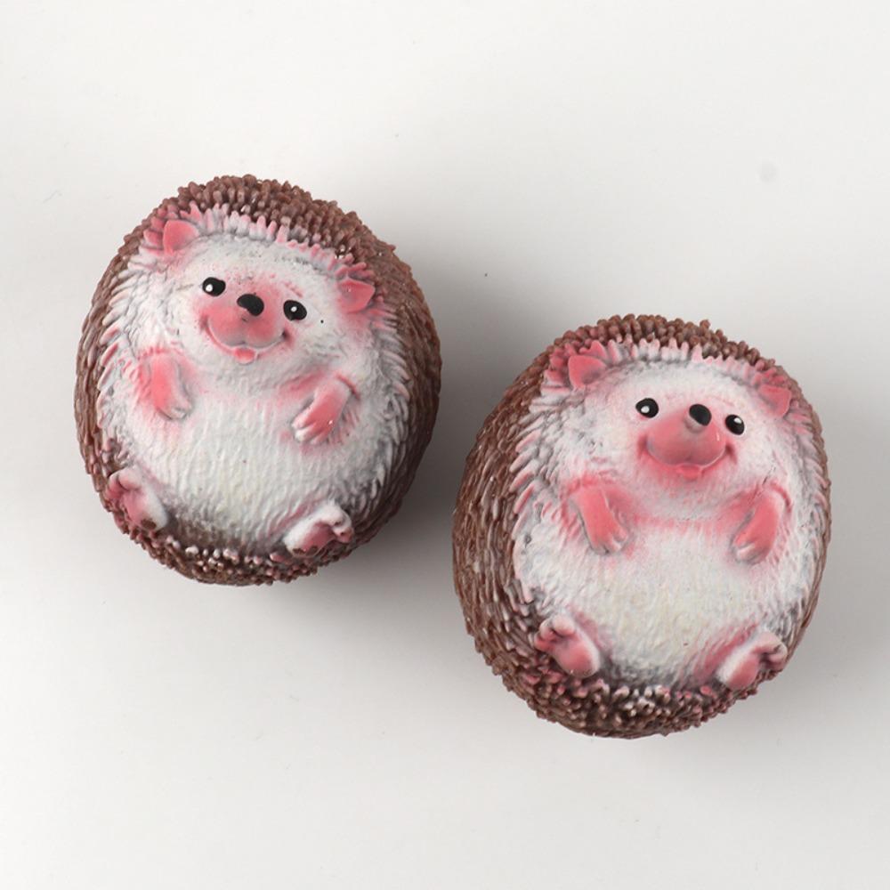 Quick Rebound Cartoon Hedgehog Decompression Toys TPR Kawaii Grip Training