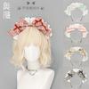 Lolita Maid Headband With Houndstooth Cosplay Hair Accessory Anime Convention Sweet Style