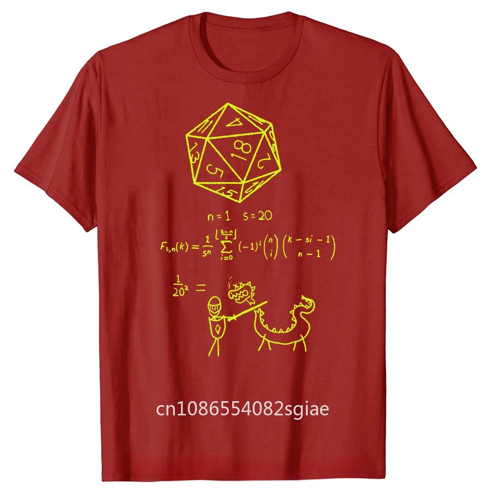 Novelty The Science of 20 Sided Dice T Shirts Graphic Cotton Streetwear Short Sleeve DND D20 Dungeon Gamer Dragon Dice T-shirt