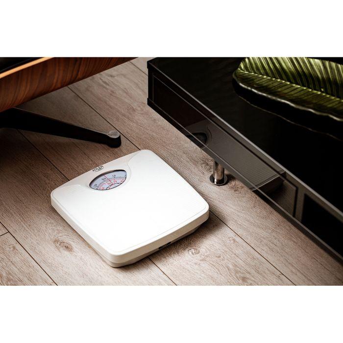 Pèse-personne Analogique, Mécanique 130kg, Précision, Antidérapante, Sans Piles Adler AD8151W Blanc