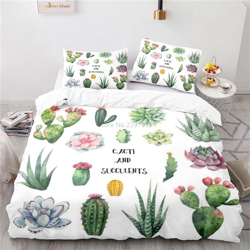 Desert Cactus Landscape Printed Bedding Set 3d Duvet Cover Sets Pillowcases Adult Children Twin Full Queen King Size Bedclothes
