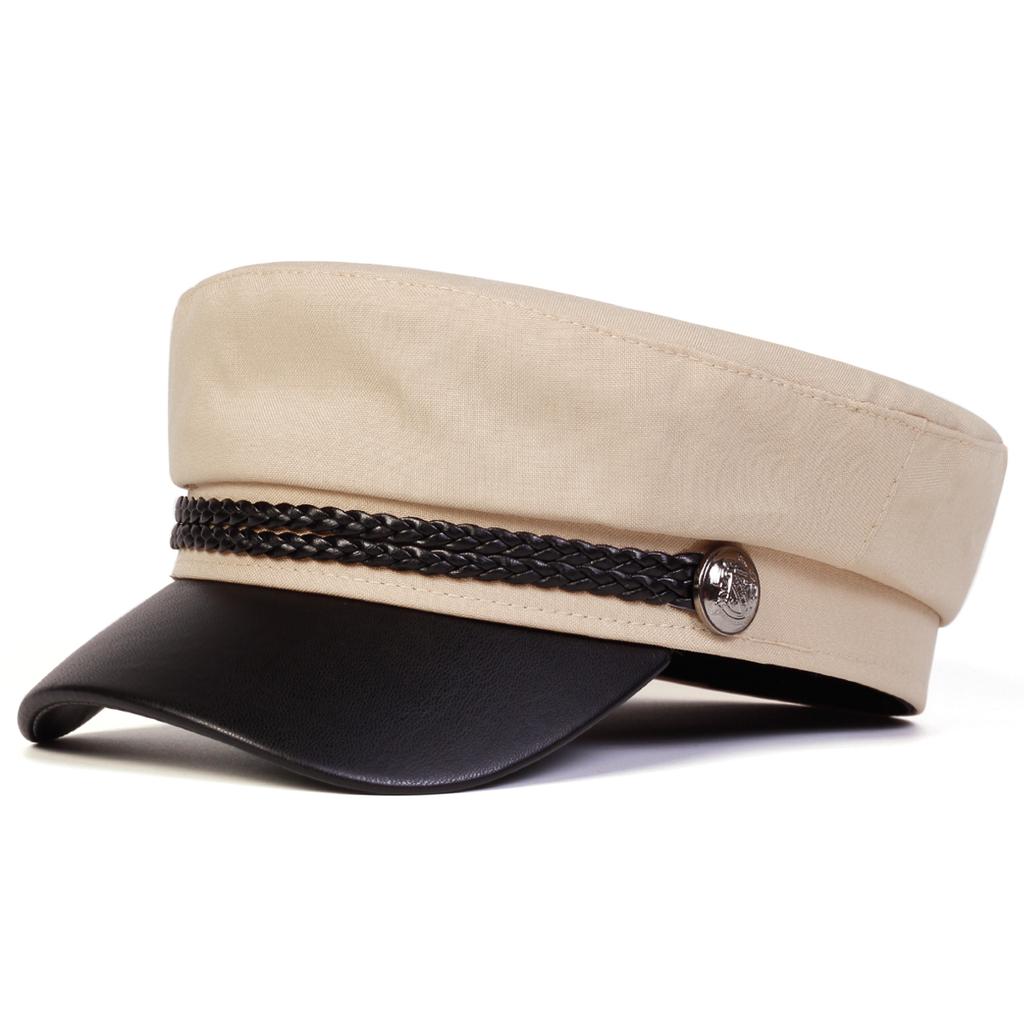 Unisex White Buckle Military Hats Flat Top Baseball Caps For Women Outdoor Sports Cadet Sunscreen Hat