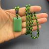 New Chinese Wushi Pai Pendant Necklace: Imitation Jade Stone Xinjiang Hetian Jade Ping'an Pai Glass Pendant for All Genders