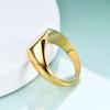 4/5/6/7/8/9/10/11/12/13 Stainless Steel Round Smooth Surface Ring Plated 18K Gold Color Men Women Finger Jewelry  Drop Shipping