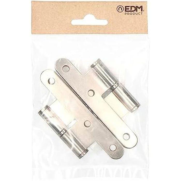 Charnière - EDM - Multicolore - 7 x 11 x 2 cm - Standard - A visser