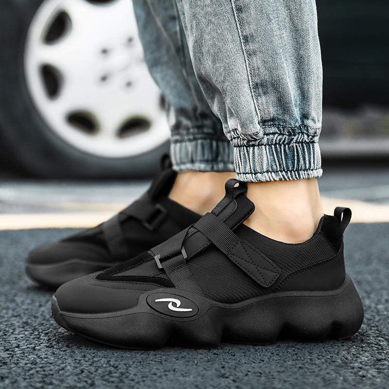Fashion Black Designer Style Men Shoes Comfortable Men's Thick Platform Sneakers Fashion Casual Sports Trainers Tenis Dad Shoes