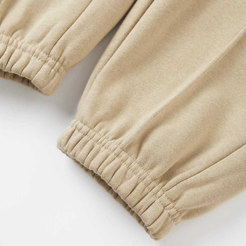 Adidas Neo Outdoor Loose Fit Cuffed Sports Solid Color Lace-Up Casual Pants Women Pants Khaki IP6497