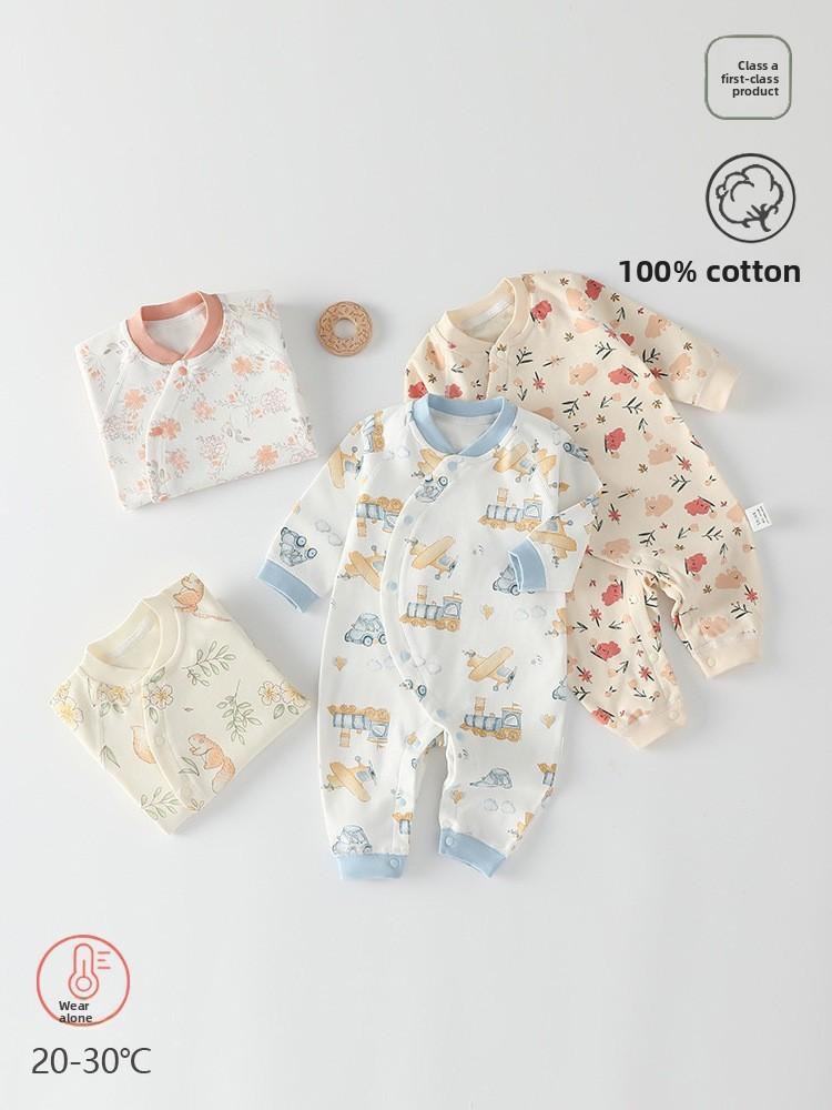 Baby Cotton Onepiece Romper With No Bone Technology For Newborns And Infants