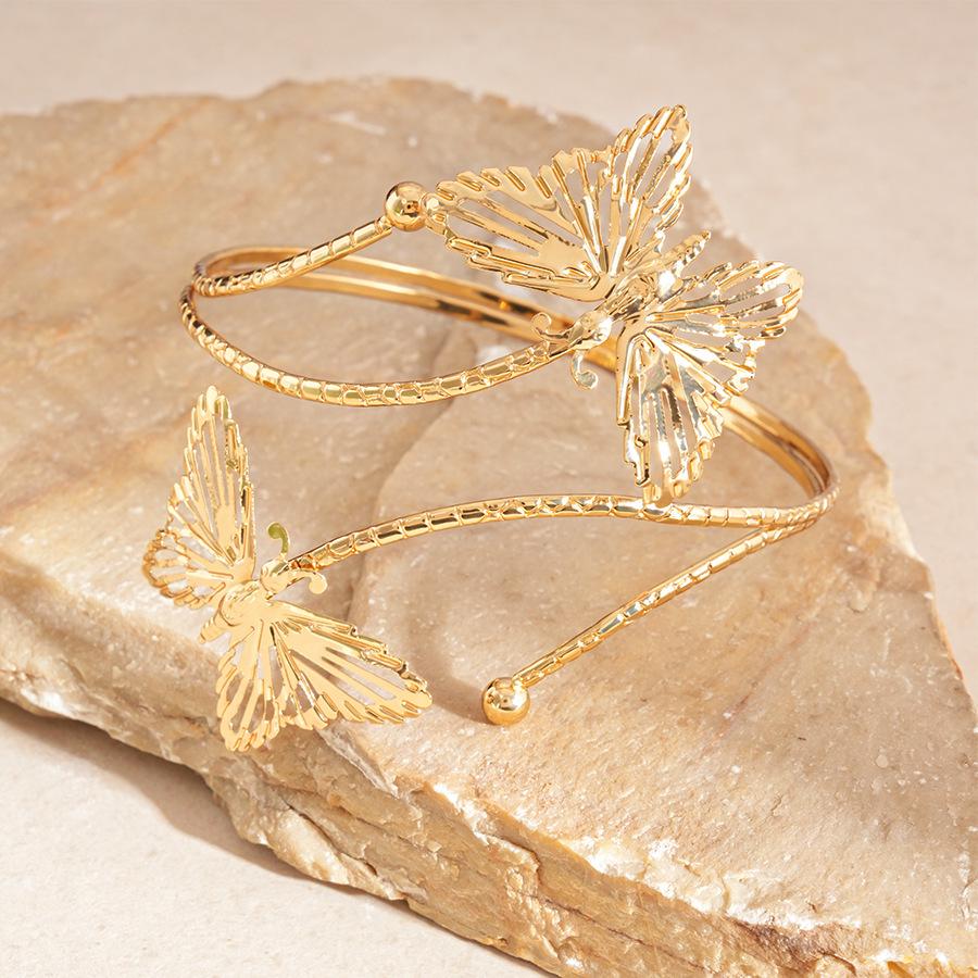 

Елегантний відкритий браслет з вирізом у вигляді метелика: Висококласний браслет легкої розкоші для жінок