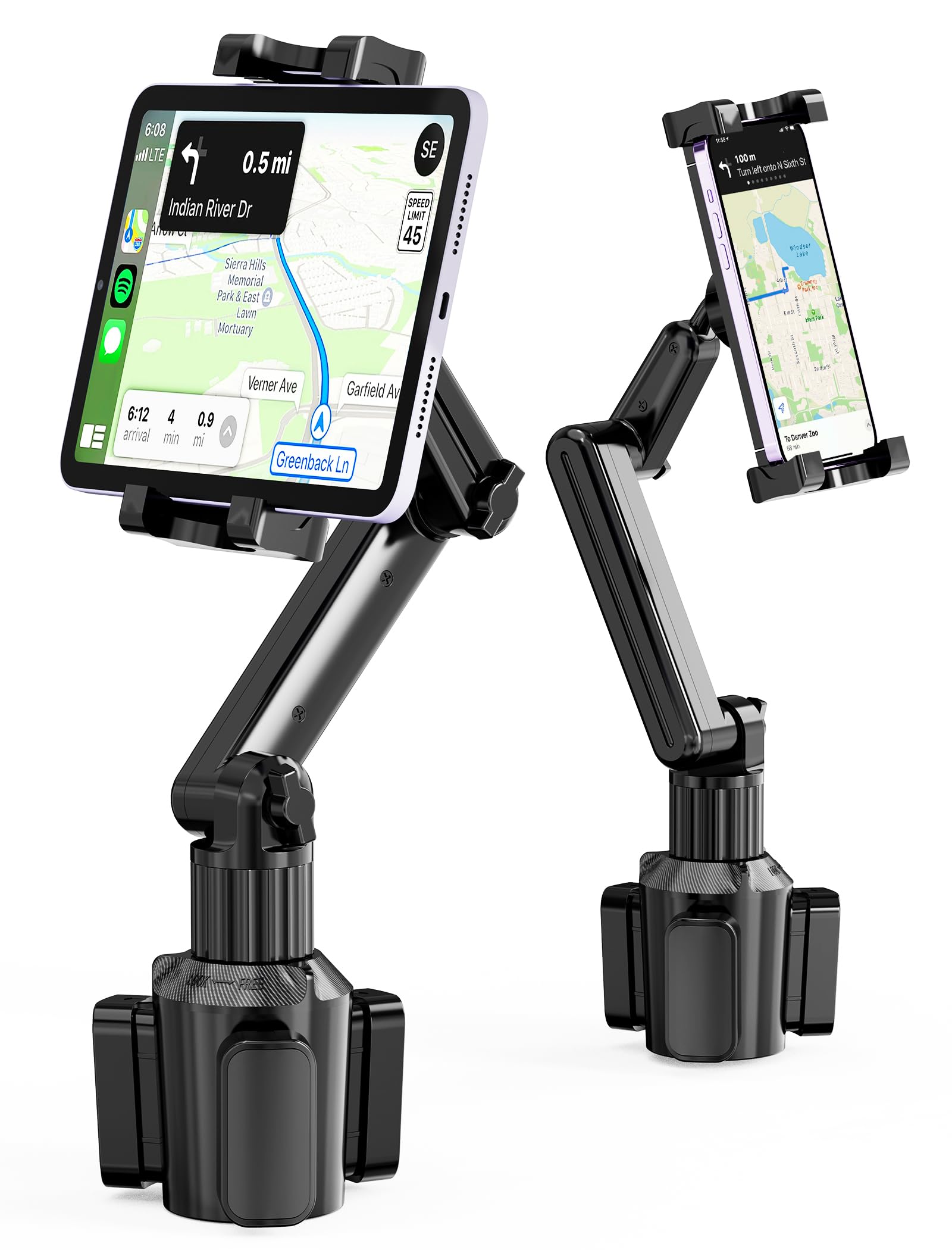 

в TOPGO Автомобильный Планшет Подстаканник Напиток Выдвижной iPad Автомобильный Переключатель 360 Градусов Легкий Устойчивый и Совместимый с Планшетами и Смартфонами от 15 до 29 см [Новый