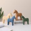 Stylish Swedish Dala Horse Figurine Art Piece Animal Statue for Bookshelves Desk Shelf Minimalist Room Aesthetic Decors