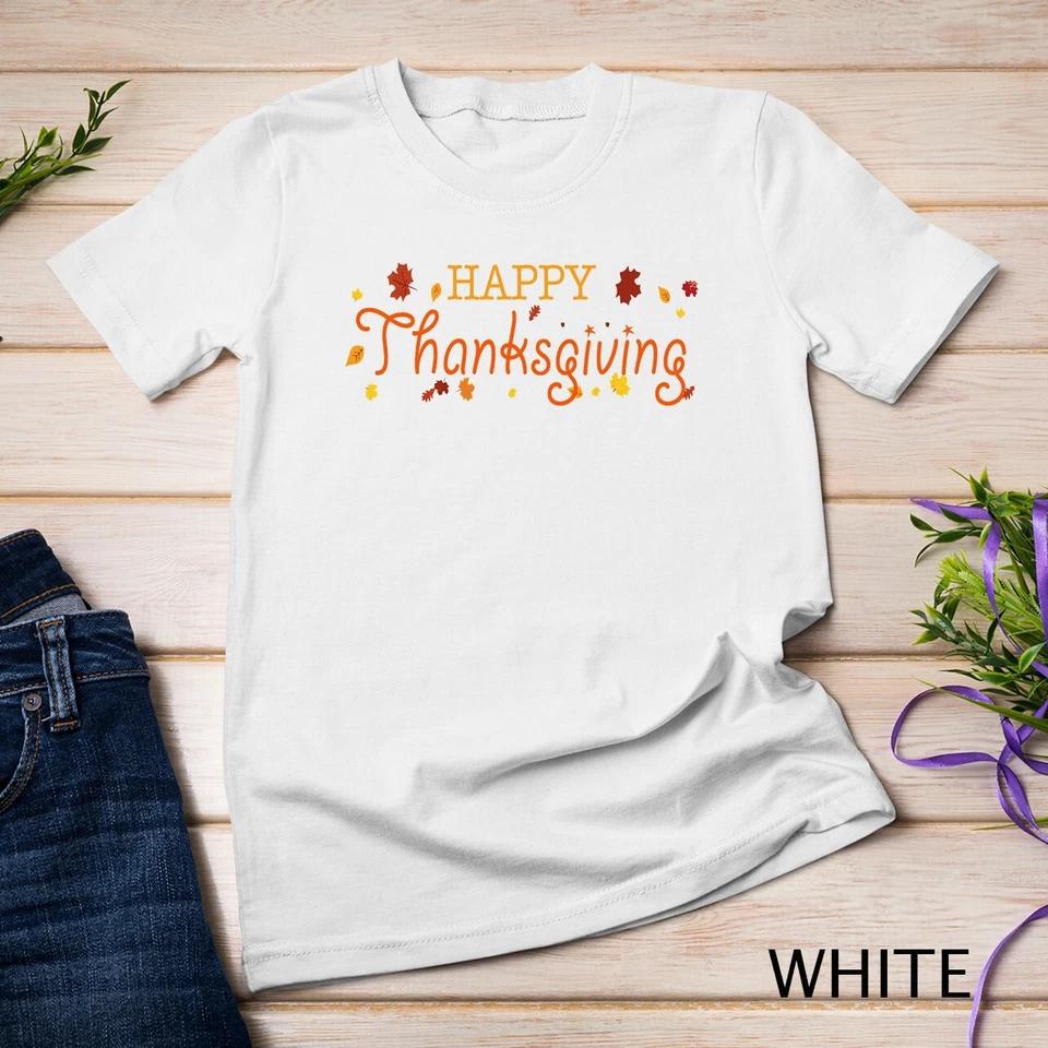 Cute Happy Thanksgiving Unisex T-shirt 1 M
