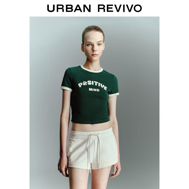 UR Women s Retro Color Block Letter Cropped T-Shirt