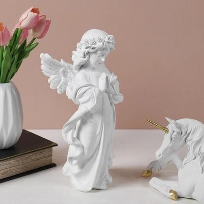 1PC Home Decor Accessories Artistic Resin Angel Shape Beautiful Figurine for Store Sculpture Modern Art Decoration.