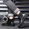 Vintage British Trend Brand High Top Leather Shoes with Polished Colors New High-quality Men's Autumn Comfortable Chelsea Boots
