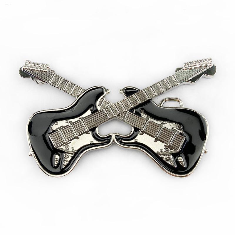 Rock & Jazz Leather Guitar Belt Buckle - American Punk Style