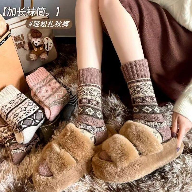 Mid-calf Socks, Casual Classic Striped, Sweat-absorbent And Breathable Women's Socks