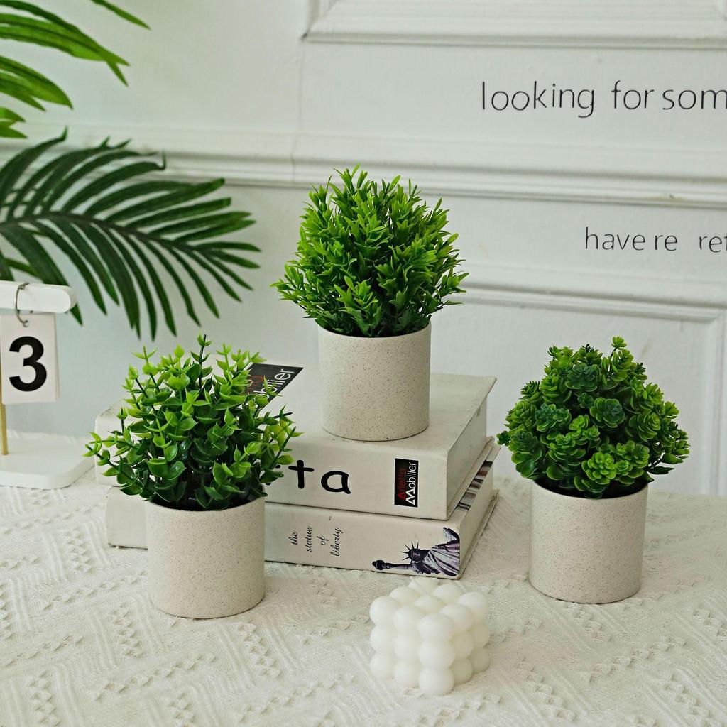 European Fresh Simulation Green Plant Potted Ornament for Home Decor