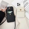 Crossbody Lanyard Phone Case for IPhone 16 Pro Max 15 14 Plus 13 12 11 XS XR X Card Holder Wallet Shockproof PU Leather Cover