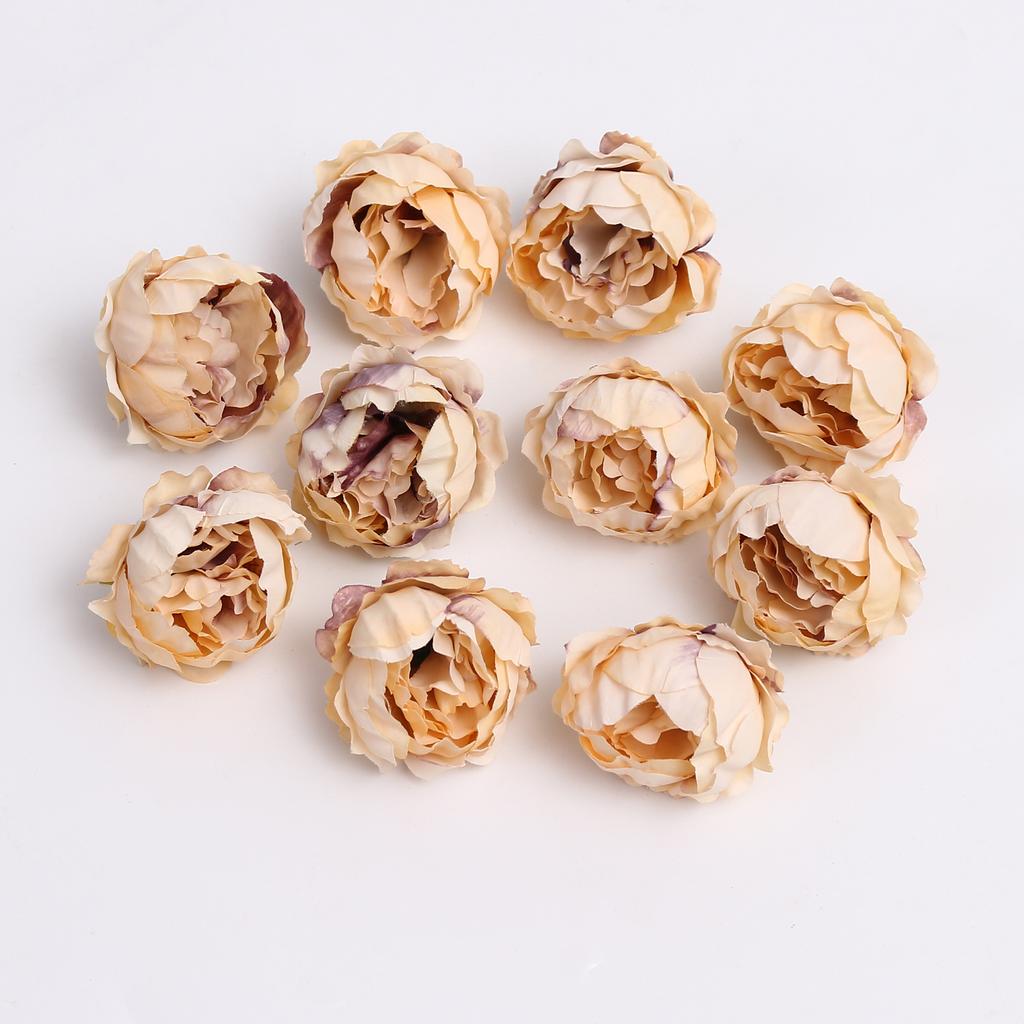 5/10Pcs Artificial Peony Flowers 4.5cm Fake Flower Heads for Home Room Dceor Wedding Marriage Decoration DIY Gifts Accessory