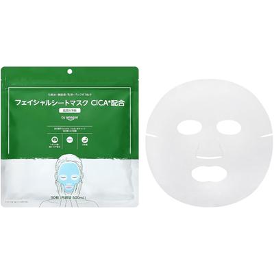 Facial Sheet Pack CICA Blend 50 Sheets All-in-One 4 Functions Made Japan (Centella Asiatica Leaf Stalk Extract)