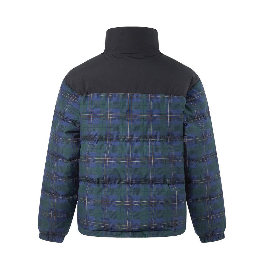 Li Ning Hot Pots Down Collection Down Jacket Unisex Plaid All Over Print AYMU601-1