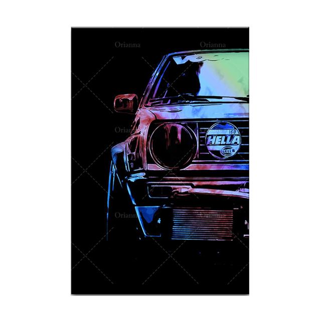 Modern Japanese Retro SuperCar Abstract Graffiti Wall Art Picture Modular Canvas Painting Posters Prints Living Room Home Decor No Frame