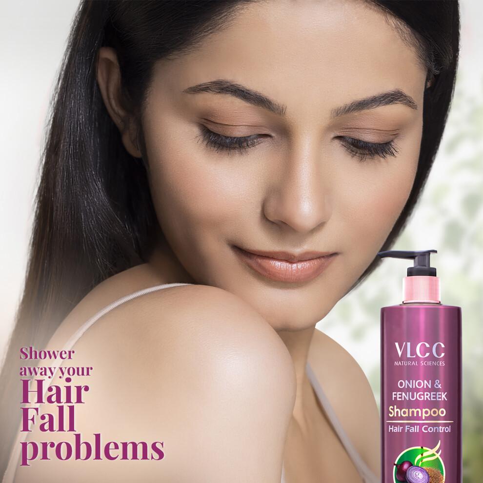 Zwiebel- und Bockshornklee-Shampoo von VLCC für Frauen – 300 ml Shampoo