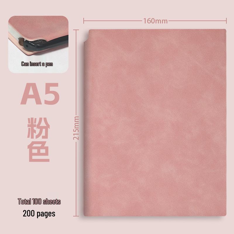 Stylish A5 Pen Holder Notebook – Customizable Business Meeting Notepad with Logo Printing Capability