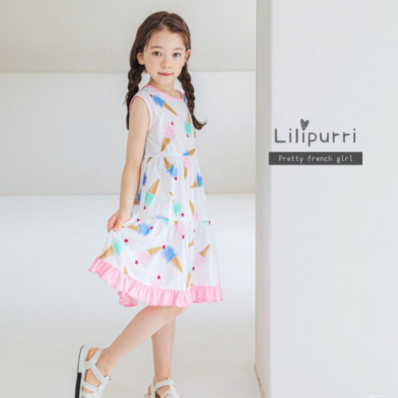 Lilyputty Color Cone Dress  White 