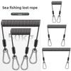 Weighing 50KG Anti-slip Rope with Metal Carabiner Anti Falling Steel Wire Fishing Lanyards