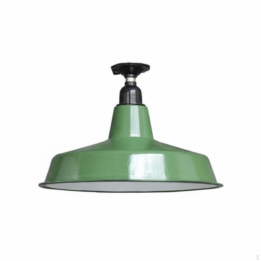 Green Enamel Rustic Lamp Waterproof Metal Cover Light Dustproof Retro Gooseneck Wall Sconce