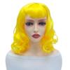 High Quality Yellow U-Shaped Bangs Synthetic Wig Curly Anime Little Mermaid Wig for Reality Show Cosplay