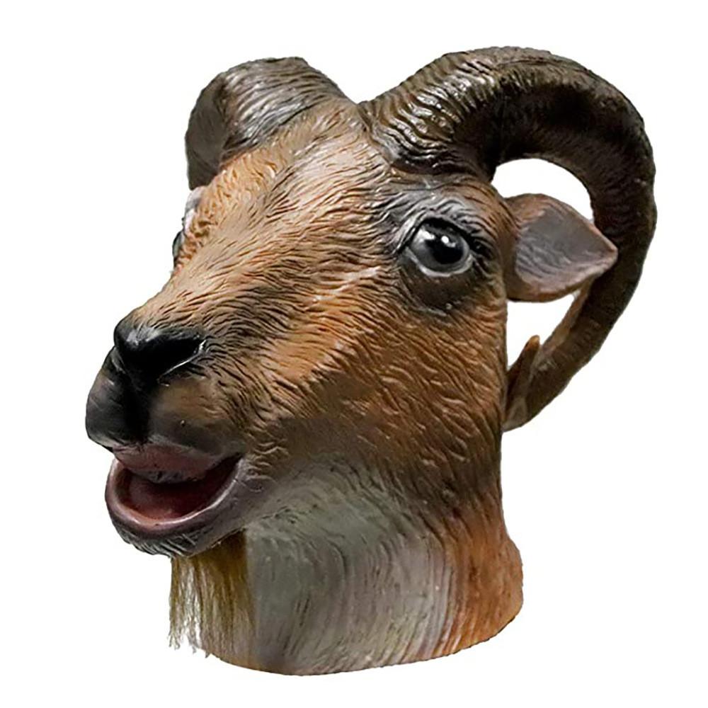 Head Funny Goat Latex Mask Animal Headgear For Halloween Costumes And Parties