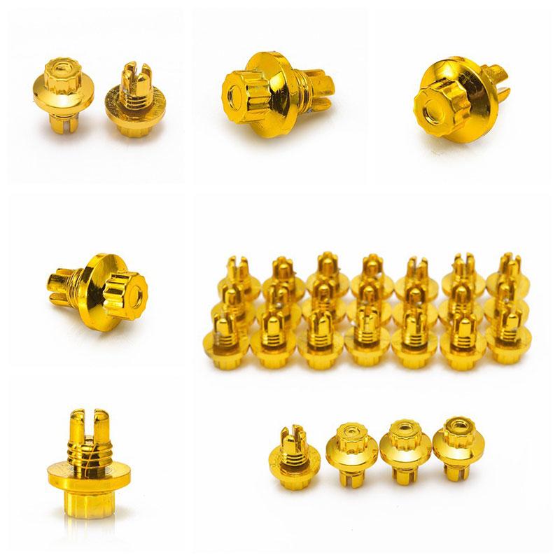 10/20 stuks Autoschroeven Wielnaaf Decoratieve Kunststof Schroeven Auto Banden Ombouw Accessoires Platkop Gepolijst Oppervlak Opschroefschroef