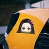 Anime Secondary JDM Reflective Car Stickers Waterproof Body Cover Marks Stickers Decorative Car Stickers Accessories
