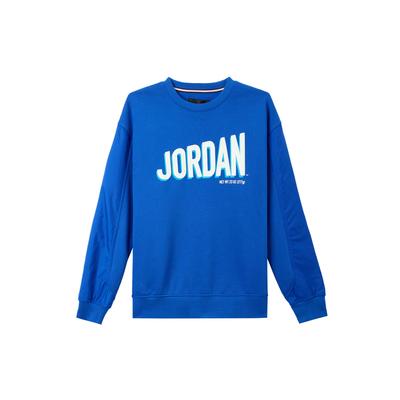 Felpa Sportiva Casual in Pile con Stampa Logo Lettera Uomo Top Blu DV7589-480