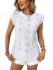 Summer Round Neck Jacquard Short Sleeved Loose T-shirt