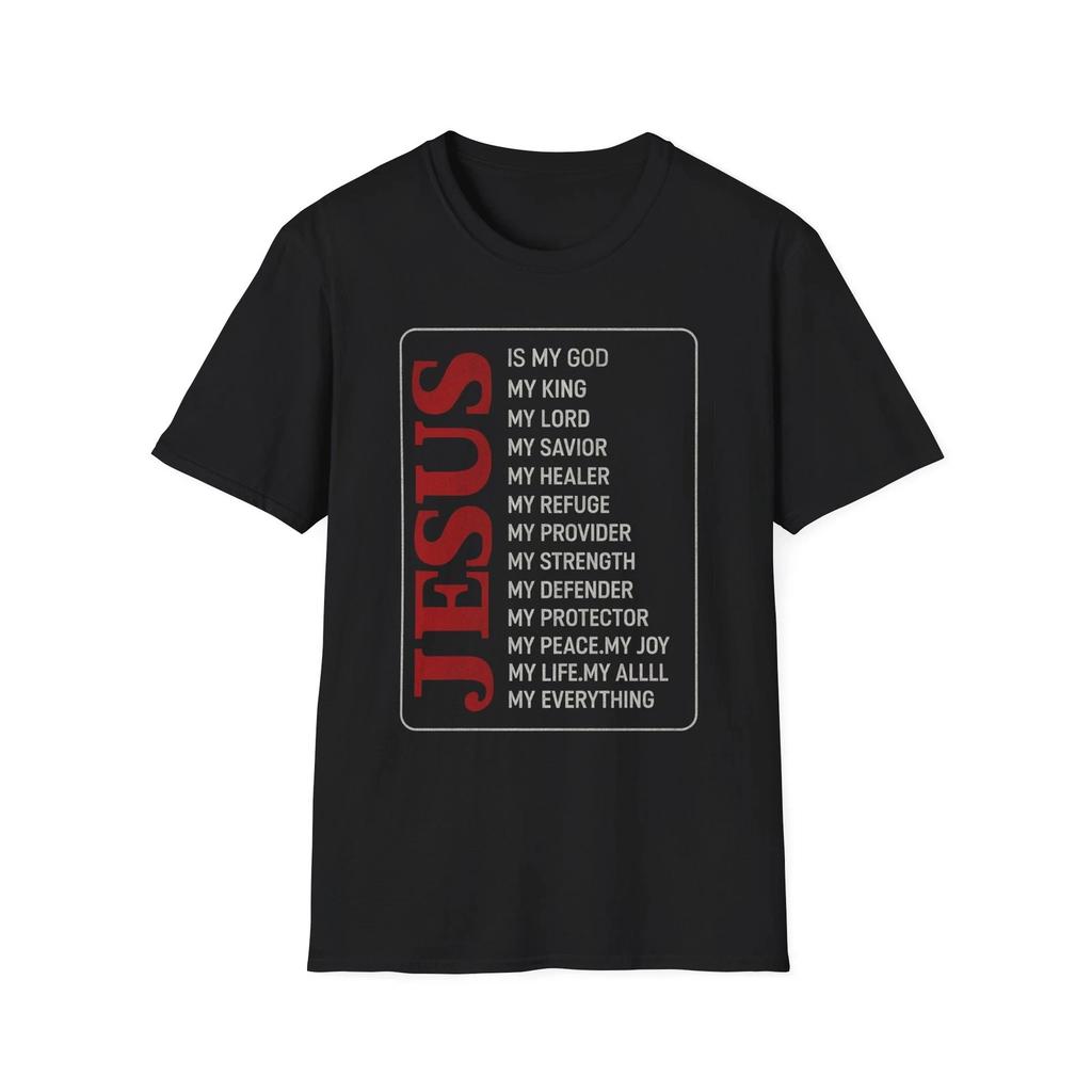 Jesus Mein Gott Shirt, Christliche Kleidung Unisex T-Shirt, Religiöses Grafik-T-Shirt,