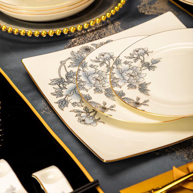 Jingdezhen 10-Person Bone China Dinnerware Set