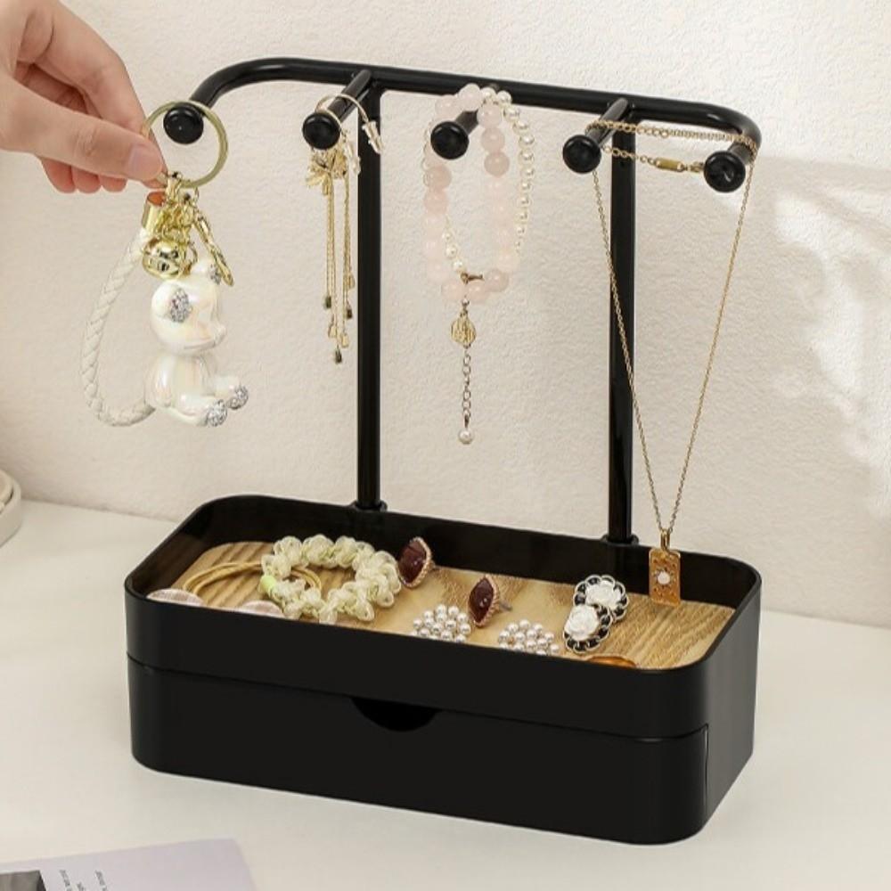 Portable Jewelry Display Holder Double Layer Jewelry Storage Rack Jewelry Organizer  Home Display