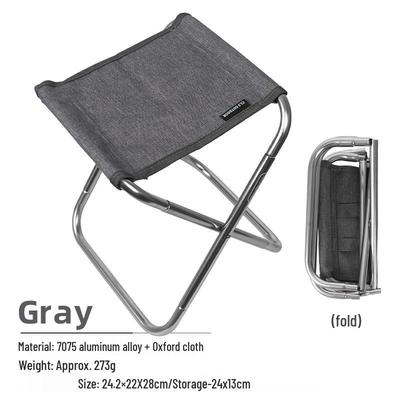 Chaise pliante d'extérieur compacte en aluminium 7075: Portable, Léger pour la Pêche, le Barbecue, le Camping et les Voyages.