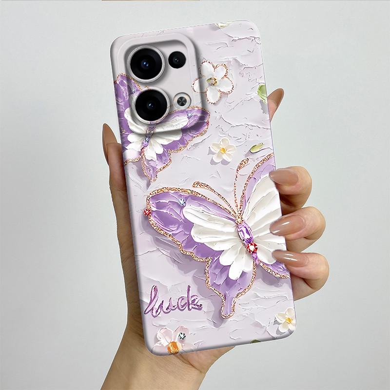 For OPPO Reno 13 CPH2689 Reno13 Phone Case Soft Silicone Funda Sweet Painted Fashion Cartoon Bumper Coque Printed Back Cover