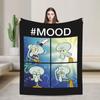 Alastor Hazbins Hotels Characters  Blanket Flannel Spring Autumn Radio Demon Portable Throw Blanket for Home Office Bedspread