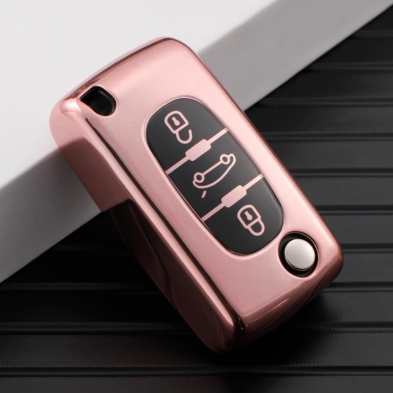 For Peugeot 107 207 307 308 407 607 206 4007 3008 5008 For Citroen C2 C3 C4 C5 C6 C8 2/3 Buttons Tpu Car Remote Key Case Cover