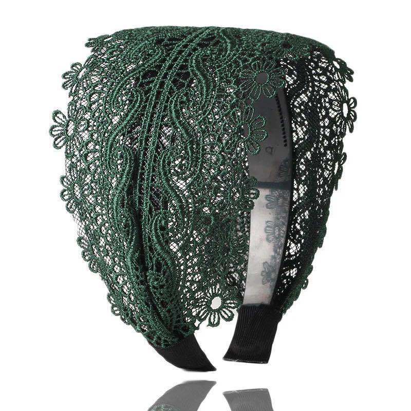 Lace Headband Women Black Korean Simple Wide-brimmed Fashion Sweet Cover White Hair Headband Fresh National Style Retro Hairpin