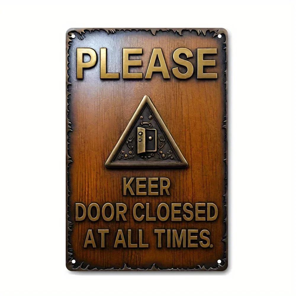 Exclusive Vintage 3D “Beware” Metal Sign - Premium Quality Metal with Eye - Catching 3D Design, Ideal Wall