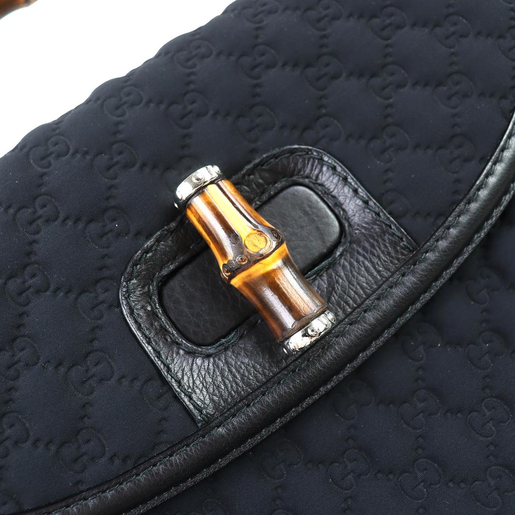 Excellent GUCCI Shoulder Bag Microsima New Bamboo 2-Way Handbag Chain 240241 Used