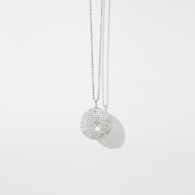 Car Crystal Ball Pendant Cross-border Bling Diamond-encrusted Car Rearview Mirror Full of Diamond Decoration Ornaments